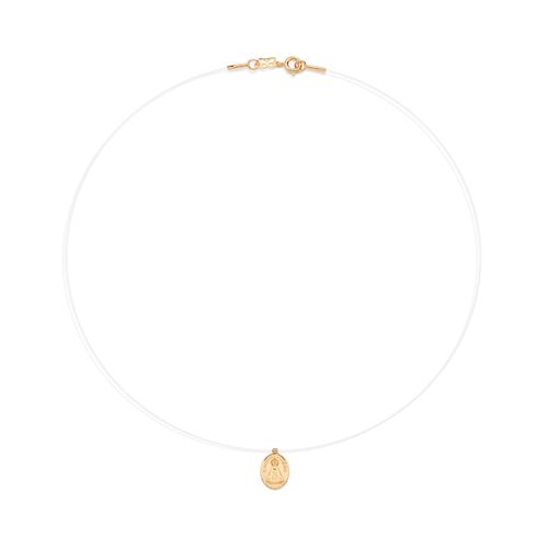 GOLD OUR LADY REVEALED NYLON CHOKER