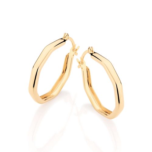 GOLD EARRING HOOP SHAPE