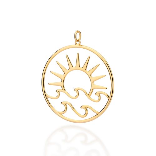 GOLD SUN AND WAVES PENDANT