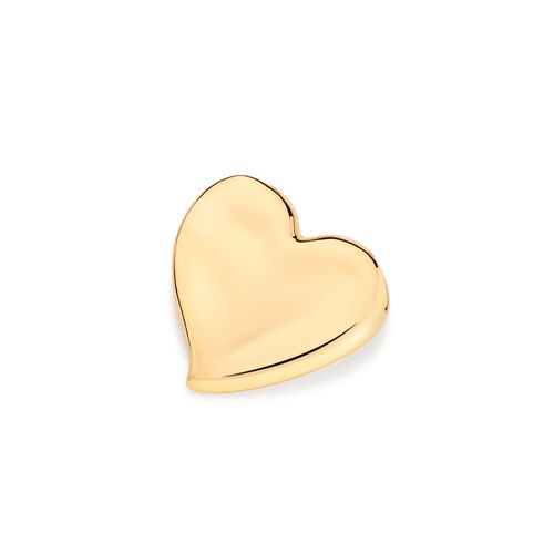 GOLD HEART BUTTON PENDANT