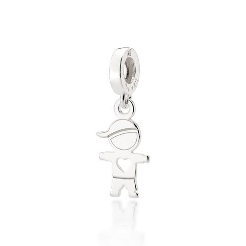 SILVER 925 BOY WITH HEART CHARM