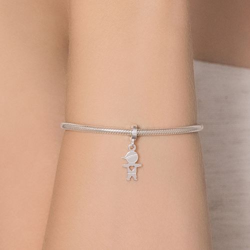 SILVER 925 BOY WITH HEART CHARM