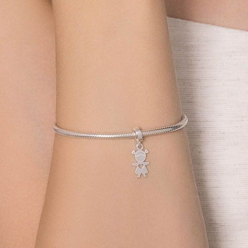 SILVER 925 GIRL WITH HEART CHARM