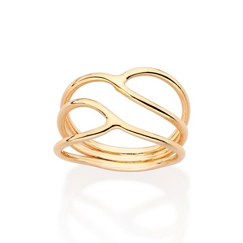 GOLD TRIPLE WAVE RING