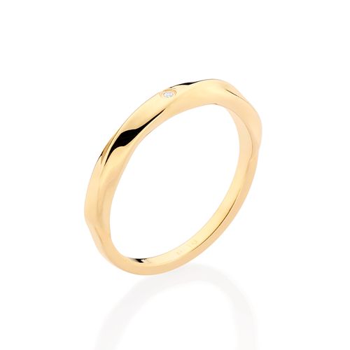 GOLD TWIST STUDDED WEDDING BAND