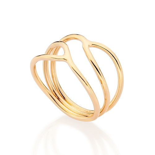 GOLD TRIPLE WAVE RING