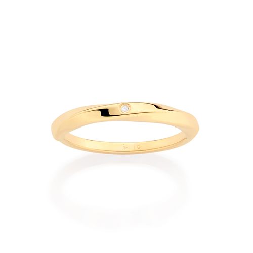 GOLD TWIST STUDDED WEDDING BAND