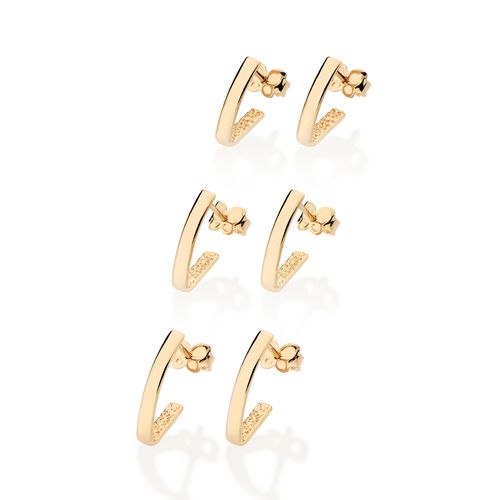 GOLD V HOOP EARRING KIT