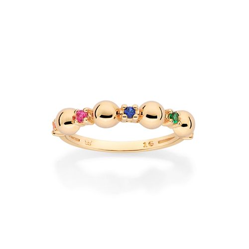 GOLD RAINBOW SKINNY RING