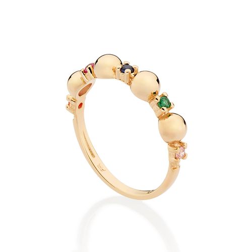 GOLD RAINBOW SKINNY RING