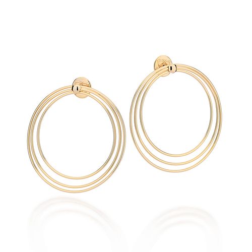 GOLD RIPPLE IN TIME MAXI EARRINGS