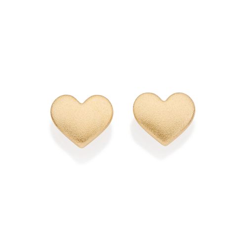 GOLD HEART STUD EARRINGS