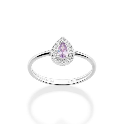 SILVER 925 PINK PEARL SOLITAIRE RING