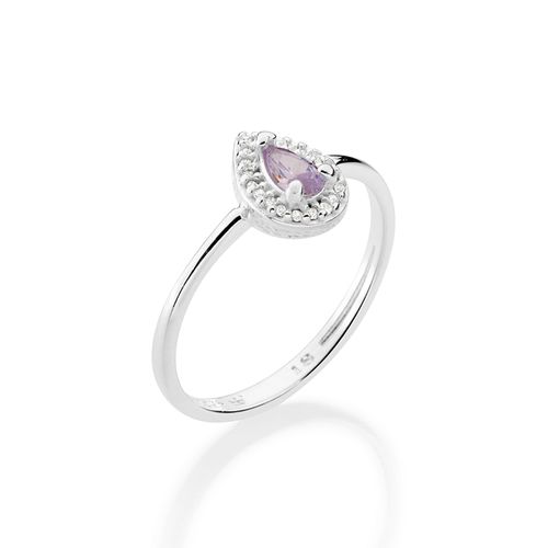 SILVER 925 PINK PEARL SOLITAIRE RING