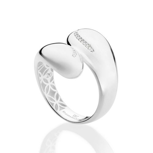 SILVER 925 DOUBLE DROPLET ADJUSTABLE RING