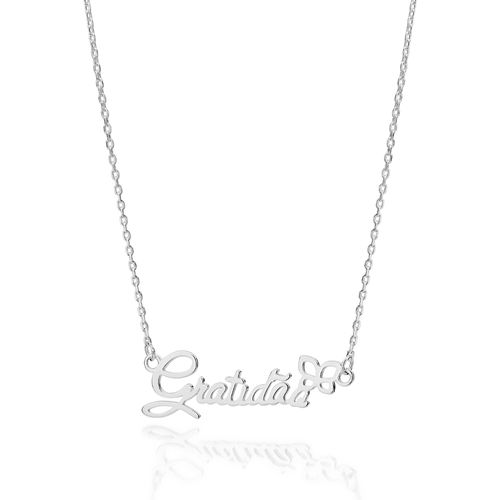 SILVER 925 GRATIDÃO (GRATITUDE) BUTTERFLY NECKLACE