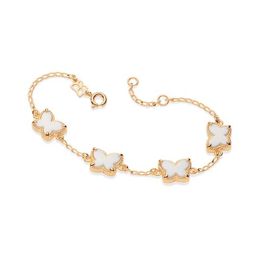 GOLD WHITE BUTTERFLY BRACELET