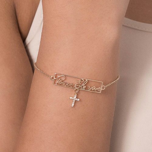 GOLD PORQUE ELE VIVE (BECAUSE HE LIVES) BRACELET