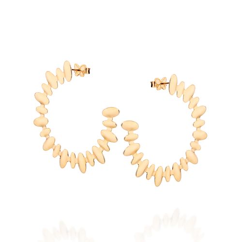 GOLD PIROUETTE HOOP EARRINGS