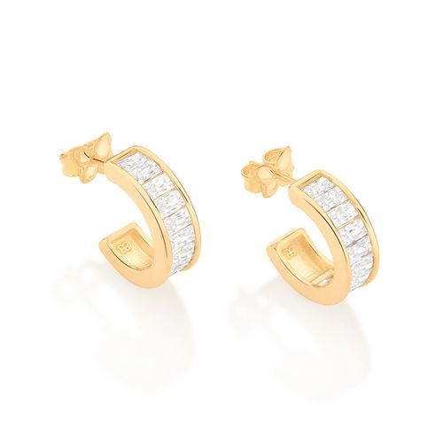 GOLD BETTER TOGETHER HUGGIE EARRINGS