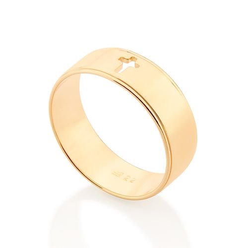 GOLD MEN’S CROSS RING