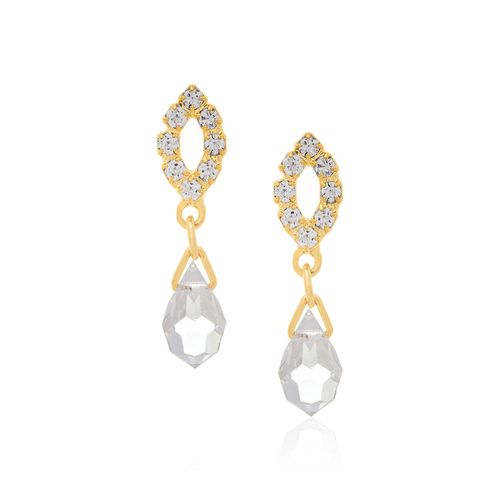 GOLD EARRING WITH CRYSTAL