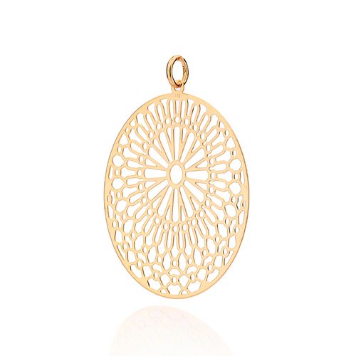 GOLD ARABESQUE MANDALA PENDANT