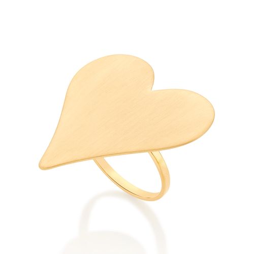 GOLD OPAQUE HEART MAXI RING