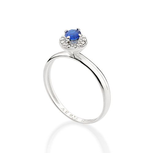 SILVER SOMETHING BLUE ENGAGEMENT RING