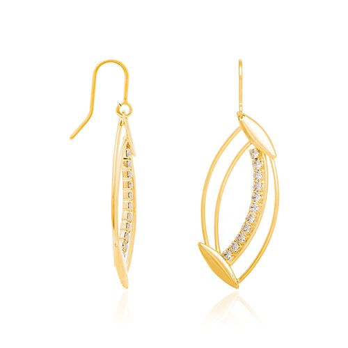 GOLD EARRING WITH CRYSTAL