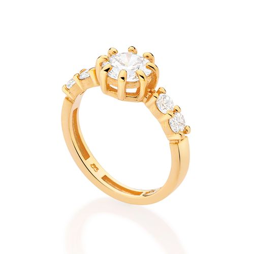 GOLD CHRISTMAS TIME SOLITAIRE RING