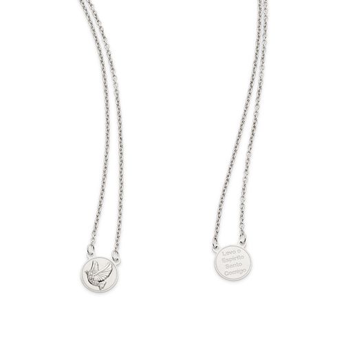 PLATINUM HOLY SPIRIT SCAPULAR NECKLACE