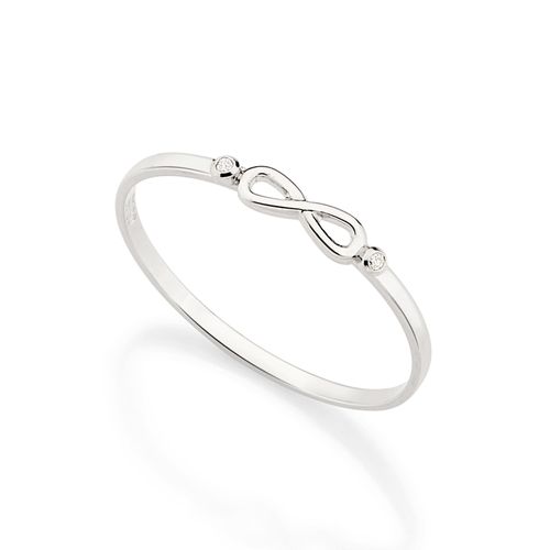 PLATINUM STUDDED FOREVER SKINNY RING