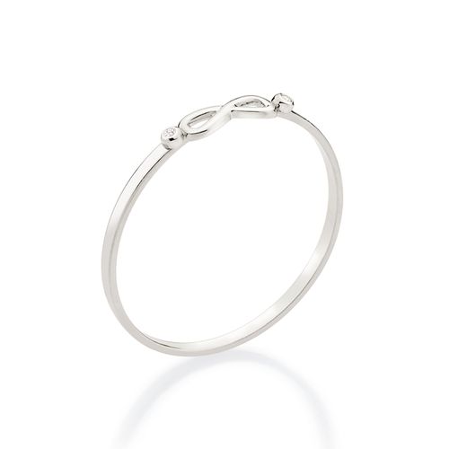 PLATINUM STUDDED FOREVER SKINNY RING