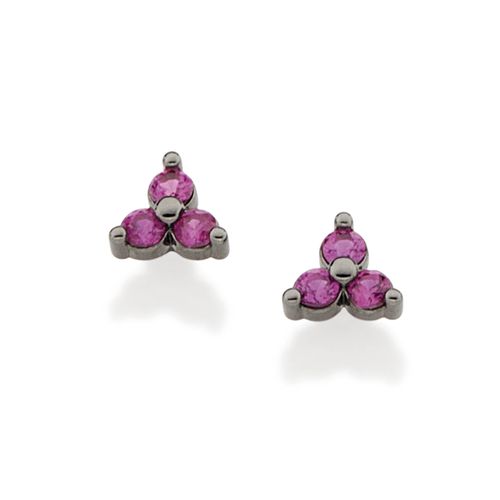 BLACK RHODIUM EARRING WITH ZIRCONIA