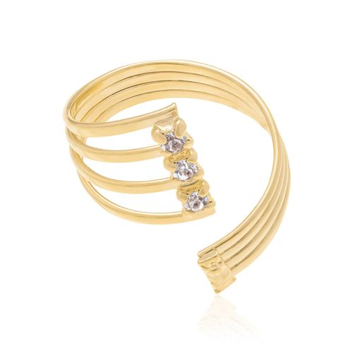 GOLD RING WITH CRYSTAL