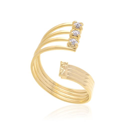GOLD RING WITH CRYSTAL