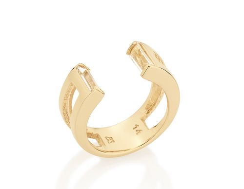 GOLD RING WITH CRYSTAL