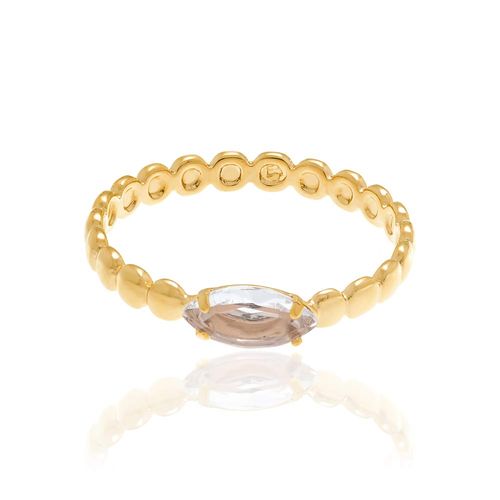 GOLD RING WITH CRYSTAL