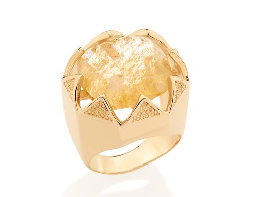 GOLD RING WITH CRYSTAL