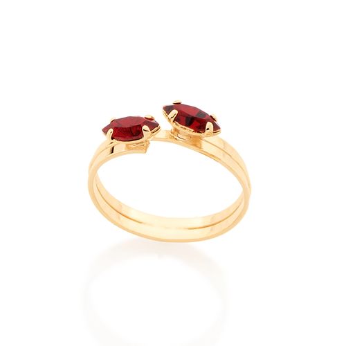 GOLD RING WITH CRYSTAL