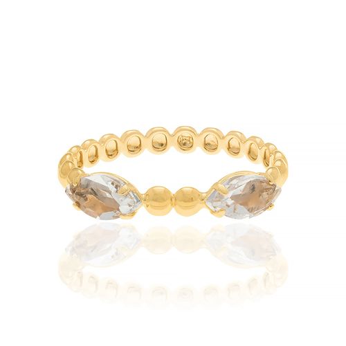 GOLD RING WITH CRYSTAL