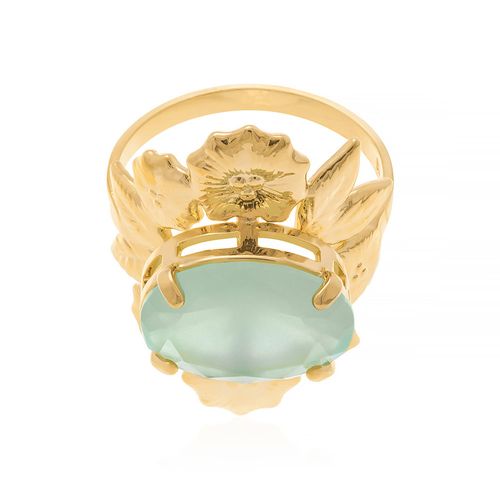 GOLD RING WITH CRYSTAL