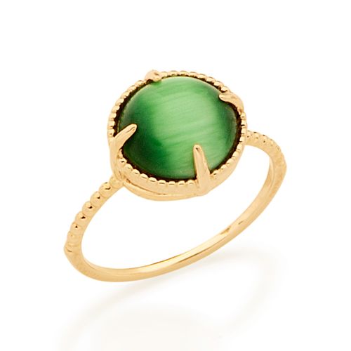 GOLD CAT EYE STONE RING