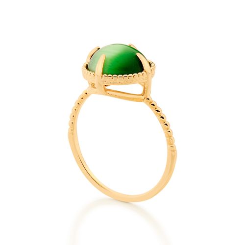 GOLD CAT EYE STONE RING
