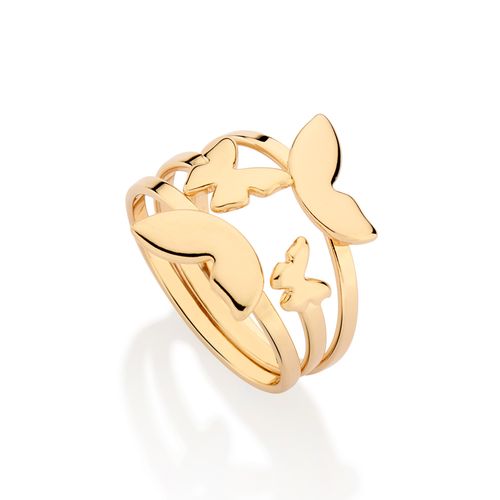 GOLD BUTTERFLY TRIO RING KIT