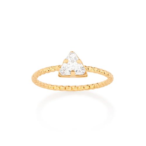 GOLD GLEAMING TRIANGLE RING