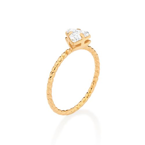 GOLD GLEAMING TRIANGLE RING