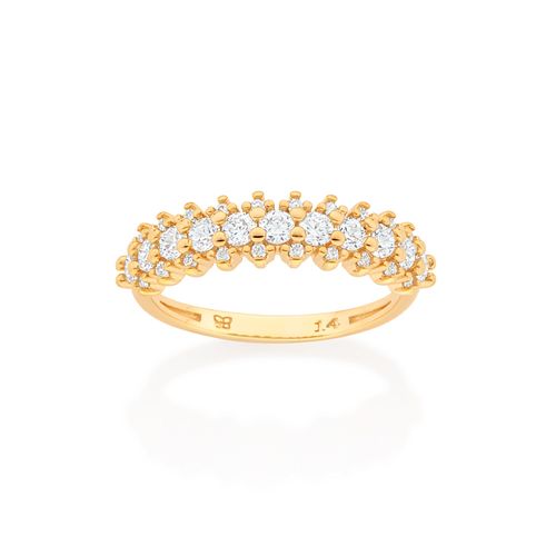GOLD WHITE FIRE RING