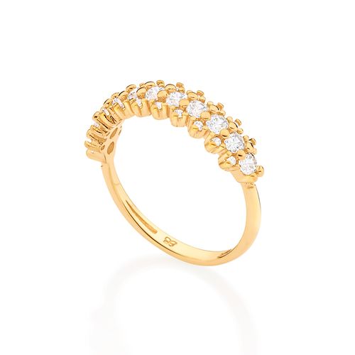 GOLD WHITE FIRE RING